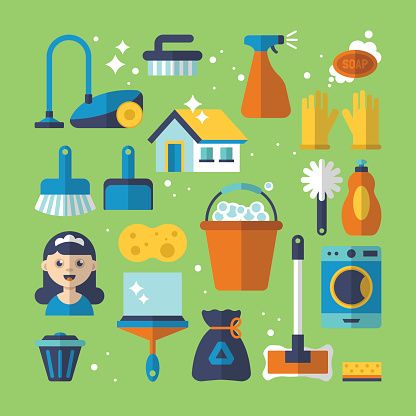 416x416 Cleaning And Housekeeping Icon Set For Web And Graphic Design