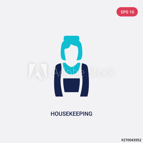 500x500 Two Color Housekeeping Vector Icon From Cleaning Concept Isolated