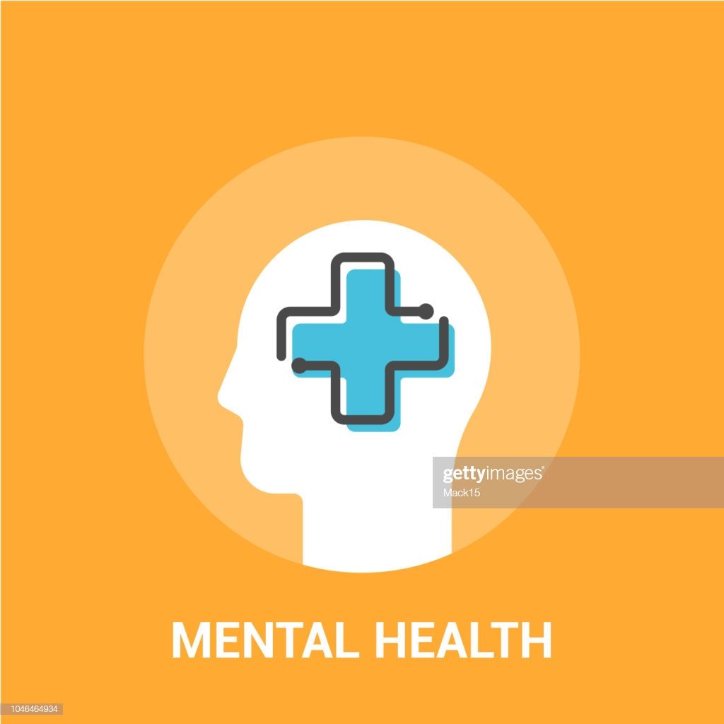 1024x1024 Mental Health Concept Vector Illustration Medical Cross