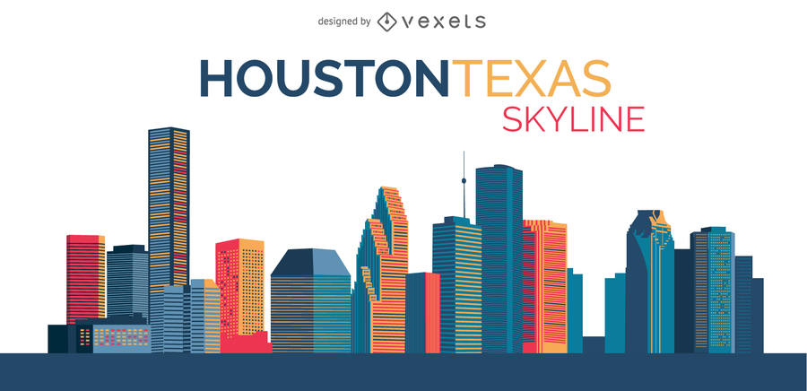 900x436 Skyline Houston Illustration
