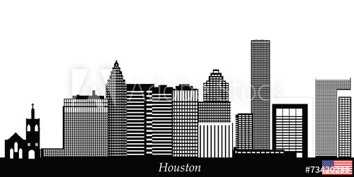 500x251 Houston City Skyline