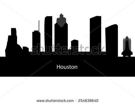 Houston City Skyline Silhouette 450x347 Houston City Skyline Silhouette
