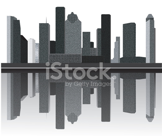 522x439 Houston Skyline Stock Vector