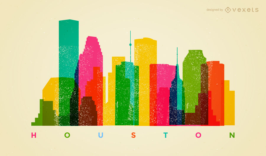 900x529 Colorful Houston Skyline