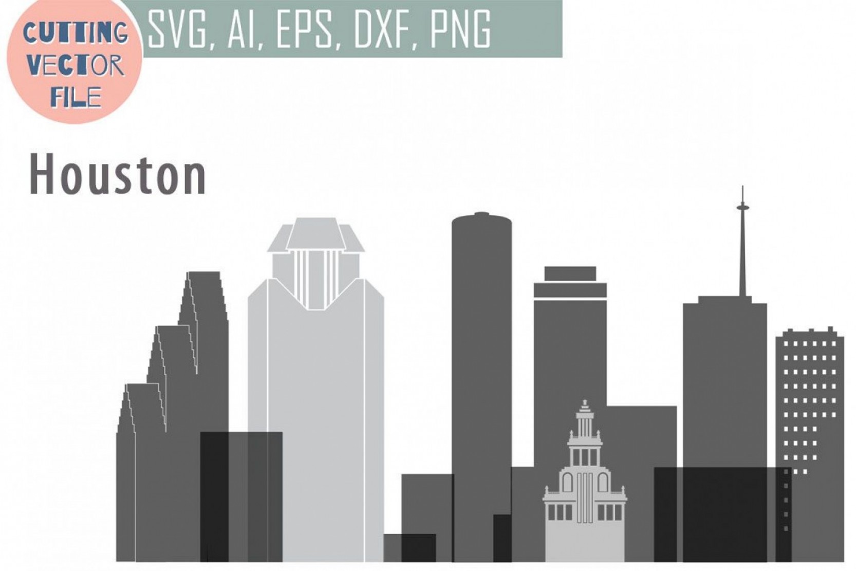1666x1111 Houston Vector Texas Skyline Usa City Png Dwg Cdr