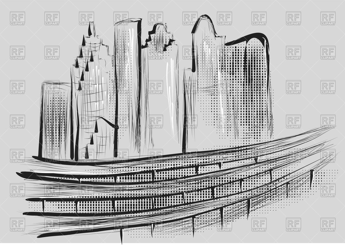 1200x855 Houston Skyline On Gray Background Vector Image Of Architecture