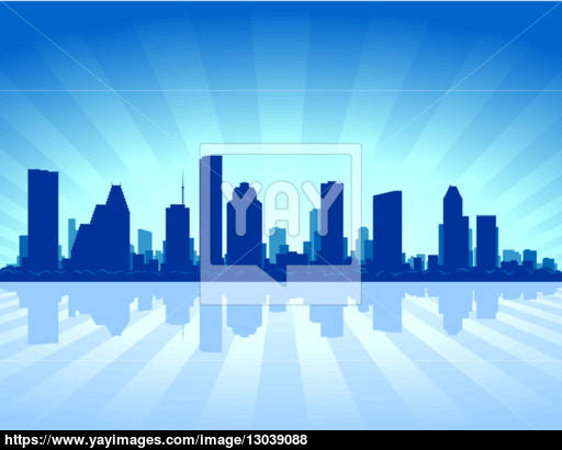 512x410 Houston Skyline Vector