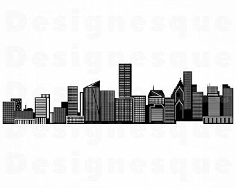 340x270 Skyline Vector Etsy