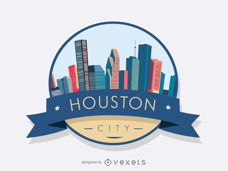 760x570 Houston Skyline Badge