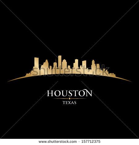 450x470 Houston Texas City Skyline Silhouette Vector Illustration