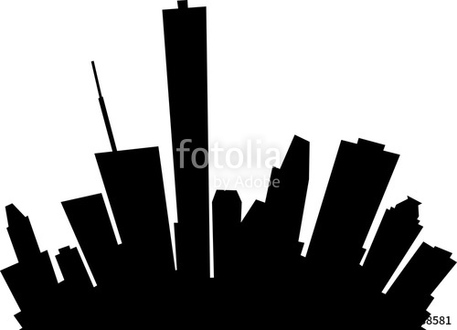 500x361 Cartoon Skyline Silhouette Of The City Of Houston, Texas, Usa
