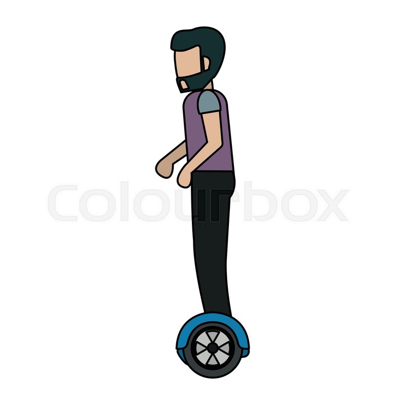 800x800 Man Riding Hoverboard Icon Image Stock Vector Colourbox