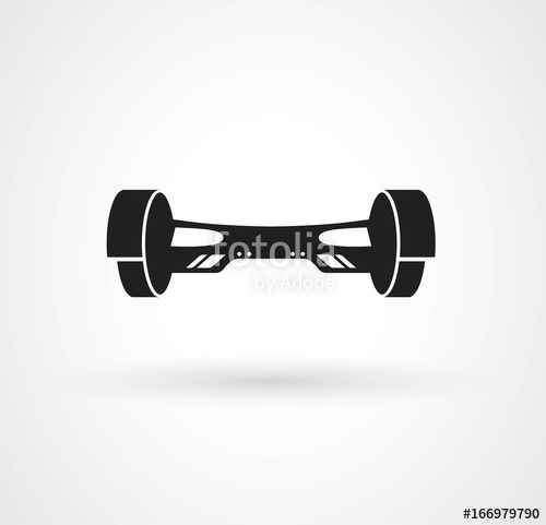500x481 Simple Hoverboard Icon With Shadow Self Balancing Electric
