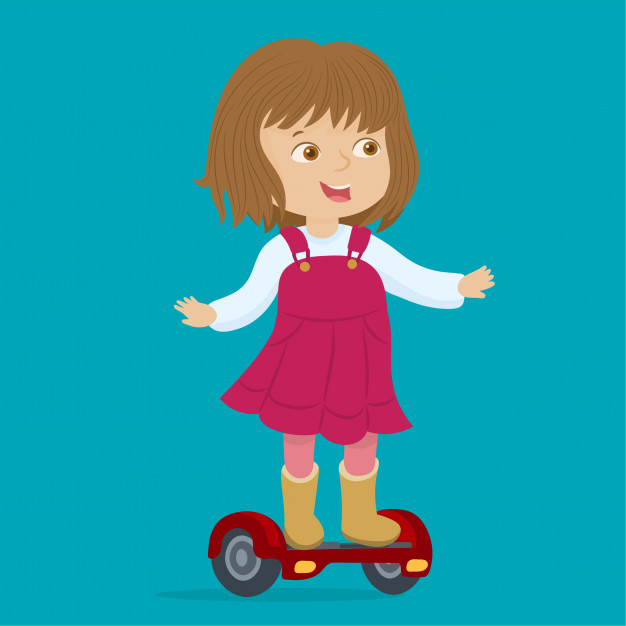 626x626 Taking A Ride On Hoverboard Vector Premium Download