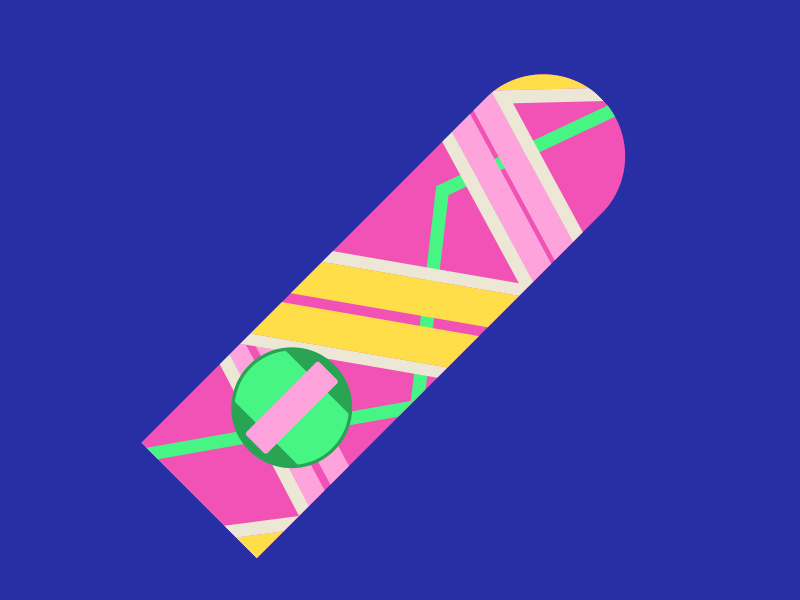 800x600 Back To The Future Hoverboard Vector Illustration