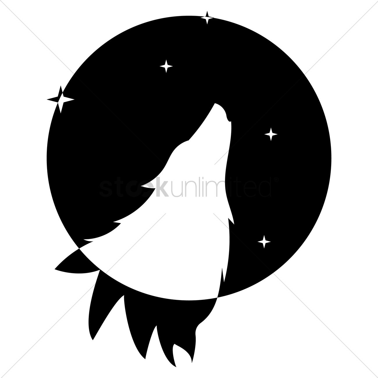 Silhouette Of Howling Wolf Vector Image 1300x1300 Silhouette Of Howling Wolf Vector Image