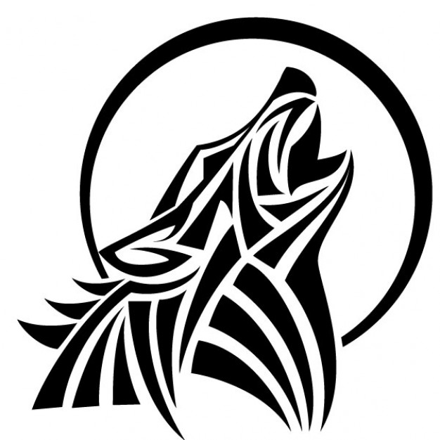 Howl Wolf Vector Tribal Style Vector Free Download 626x626 Howl Wolf Vector Tribal Style Vector Free Download