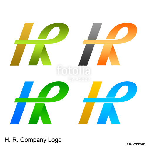 500x500 H R Company Logo Stock Image And Royalty Free Vector