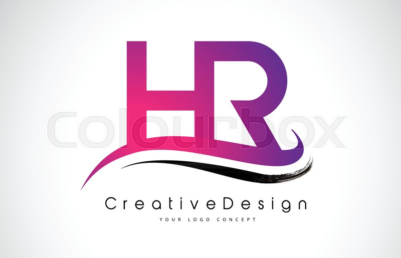 800x515 Hr H R Letter Logo Design In Black Stock Vector Colourbox