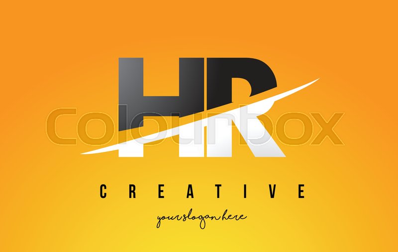 800x508 Hr H R Letter Modern Logo Design With Stock Vector Colourbox