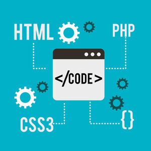 300x300 Program Coding Website Window Php Html Vector Illustration