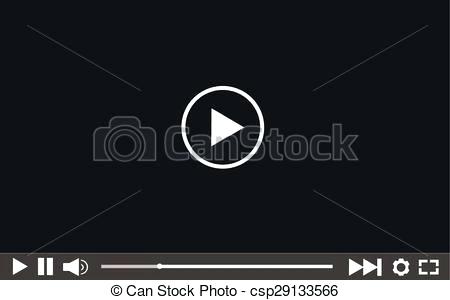 Video Player For Web Vector Illustration Template 450x300 Video Player For Web Vector Illustration Template