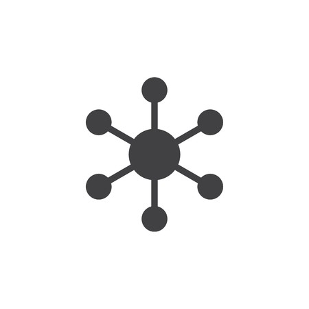 450x450 Hub And Spoke Icon Vector, Filled Flat Sign, Solid Pictogram