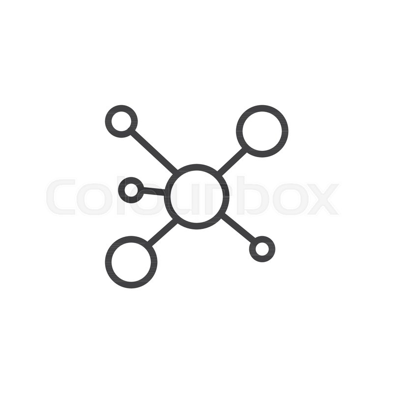 800x800 Hub And Spoke Outline Icon Linear Stock Vector Colourbox