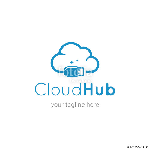 500x500 Cloud Hub Logo Template Stock Image And Royalty Free Vector