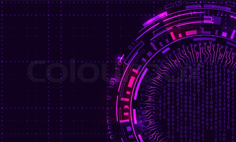 800x480 Futuristic Hud Elements Design, Techno Stock Vector Colourbox