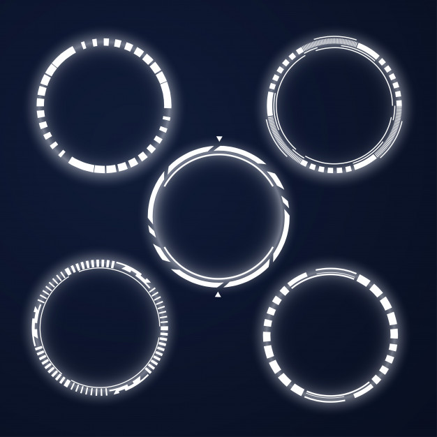 626x626 Futuristic Hud Elements Collection Vector Premium Download