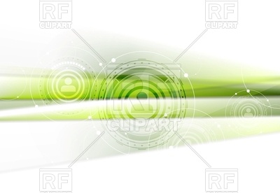 400x276 Green Technology Background With Hud Elements Vector Image