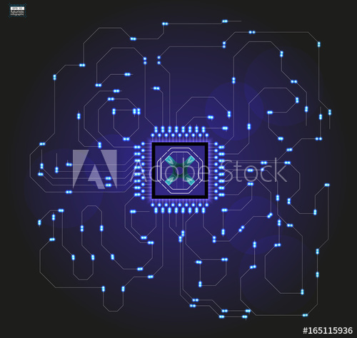 500x474 Abstract Hud Elements The Blue Background Vector