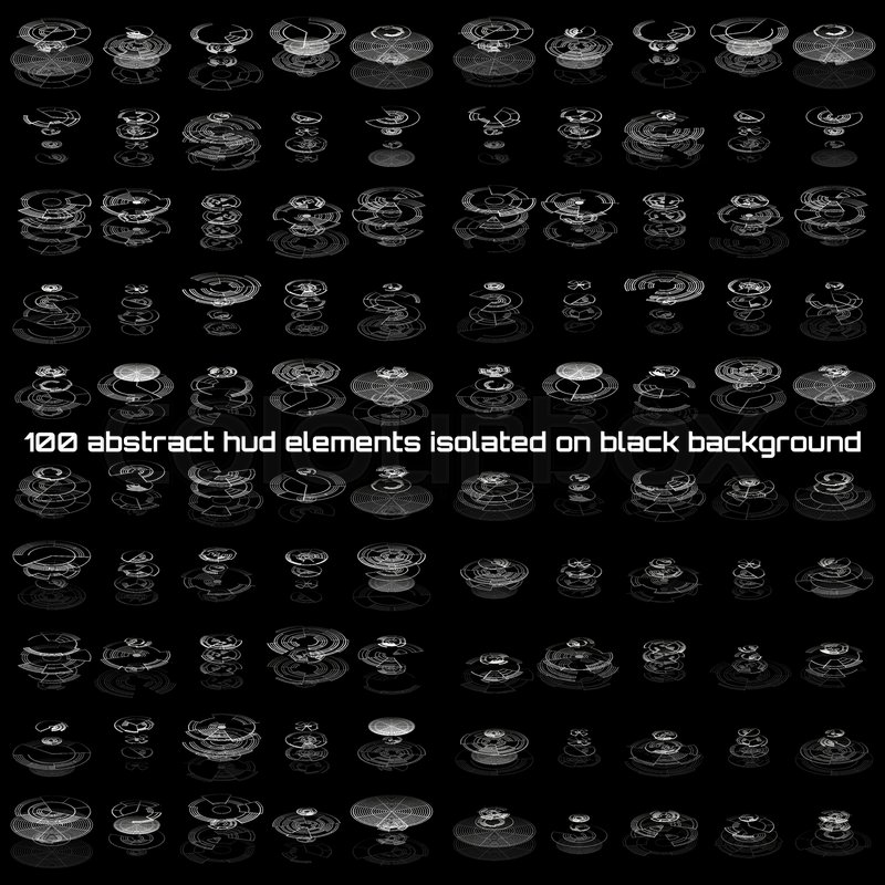 800x800 Set Of Abstract Hud Elements Isolated Stock Vector Colourbox