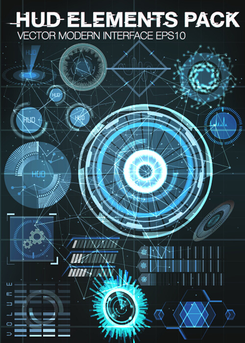 500x701 Vector Modern Infographics Hud Elements Vector Free Download