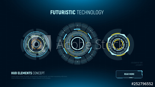 500x282 Circular Futuristic User Interfaces Hud Elements Sci Fi Touch