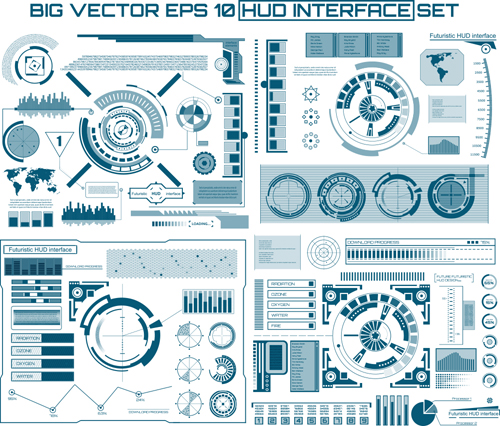 500x426 Futuristic Hud Interface Template Vector Free Download