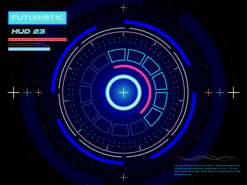 500x375 Futuristic Hud Interface Tech Background Vector