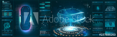 500x161 Futuristic Car User Interface Hud Ui Hologram Of The Car