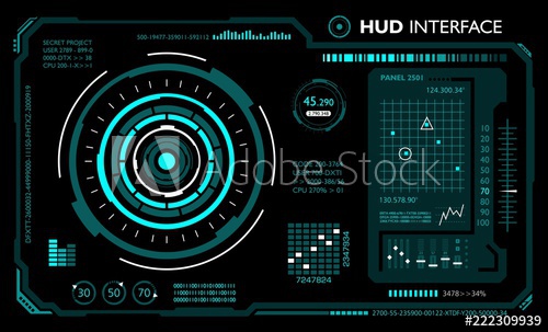 500x303 Futuristic Panel Hud Interface Vector Illustration