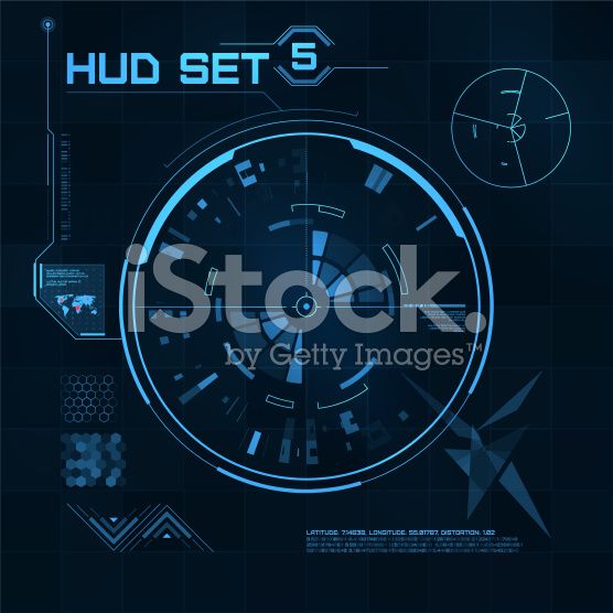 556x556 Hud And Gui Set Futuristic User Interface Vector Illustration