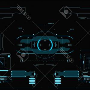 300x300 Hud And Gui Set Futuristic User Interface Vector Catchsplace