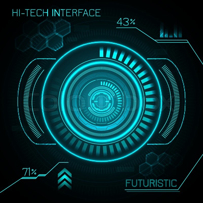 800x800 Hud Hi Tech Futuristic Dashboard Smart Stock Vector Colourbox