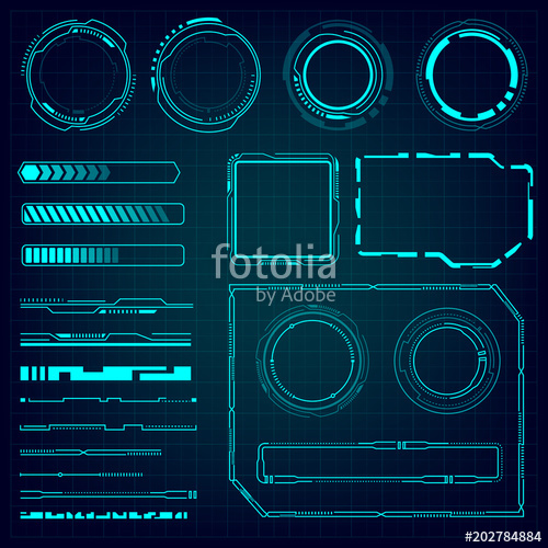 500x500 Ui Hud Infographic Interface Web Elements Futuristic Space Thin