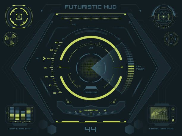 Set Of Futuristic User Interface Elements For Dashboard Or Control 612x459 Set Of Futuristic User Interface Elements For Dashboard Or Control