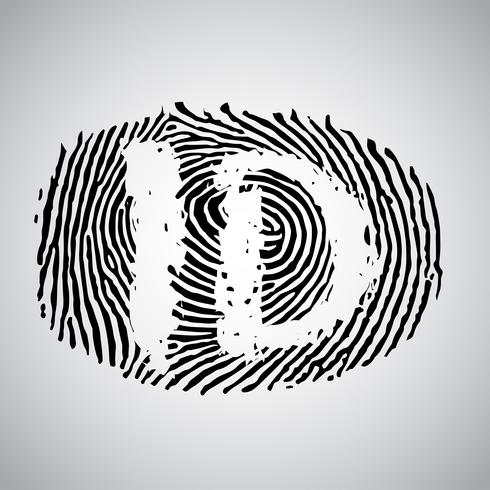 Fingerprint Illustration With 'id', Vector 490x490 Fingerprint Illustration With 'id', Vector