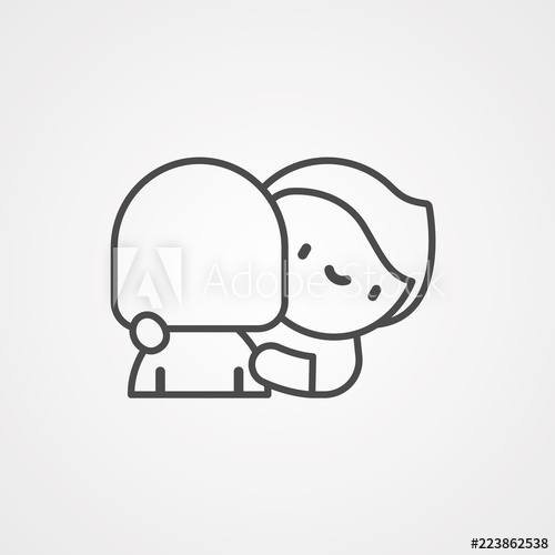 Hug Vector Icon Sign Symbol 500x500 Hug Vector Icon Sign Symbol