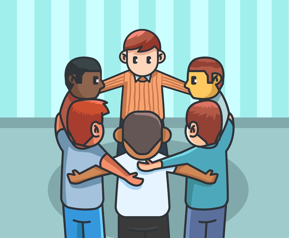 People Of Color Group Hug Vector Vector Art Graphics 1136x936 People Of Color Group Hug Vector Vector Art Graphics