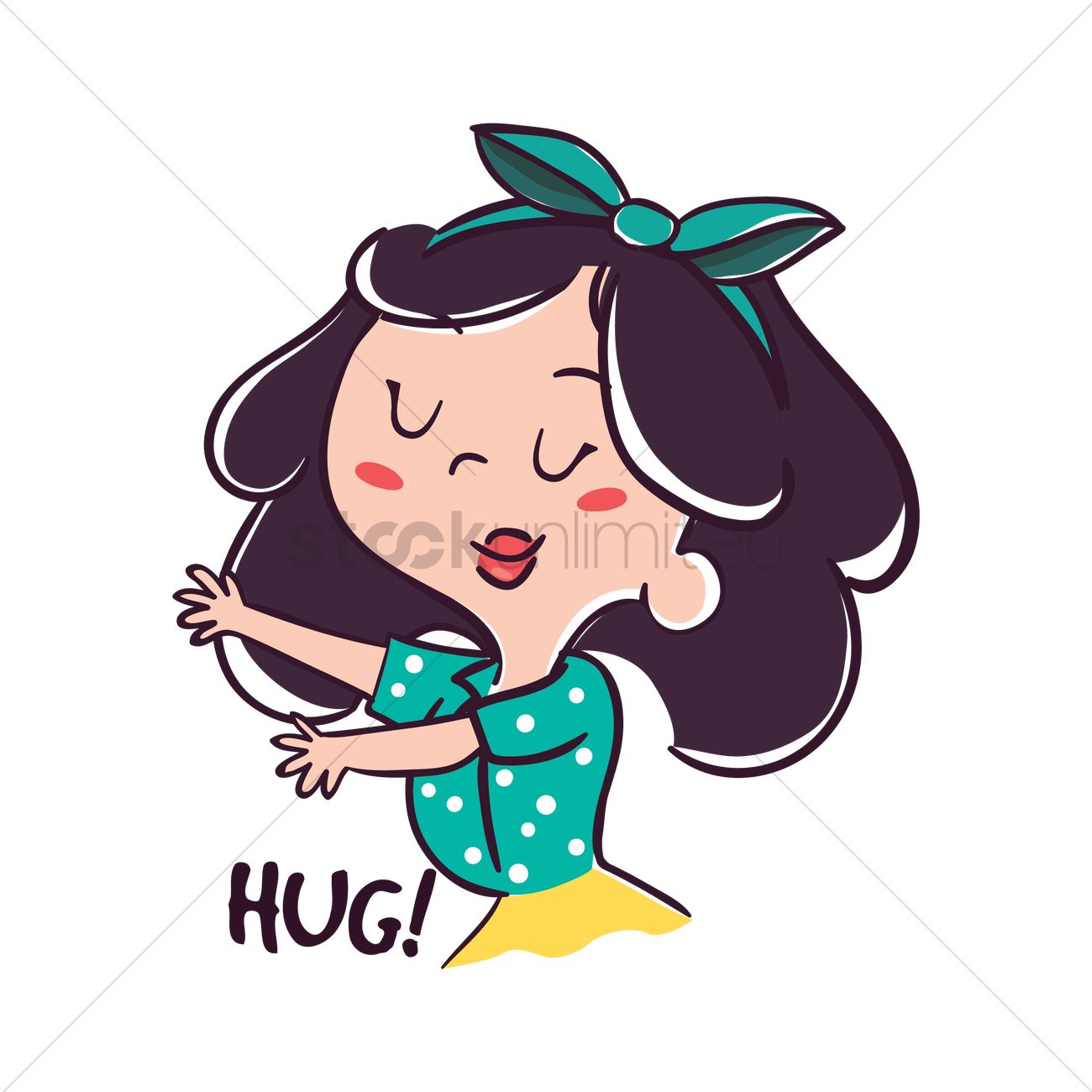 Cartoon Girl Gesturing For Hug Vector Image 1300x1300 Cartoon Girl Gesturing For Hug Vector Image