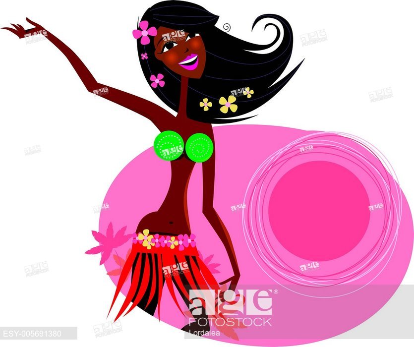 835x700 Hawaii Hula Girl Dancer, Stock Vector, Vector And Low Budget